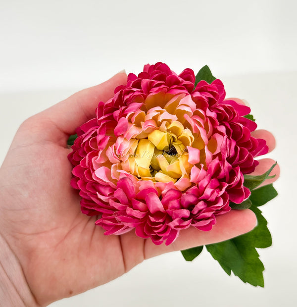22&quot; Pink Ombre Chrysanthemum/Dahlia | Extremely Realistic Luxury Quality Artificial Flower | Wedding/Home Decoration | Decor | Floral D-007