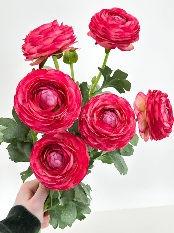 Pink Ranunculus High-Quality Artificial Flower | Wedding/Home Decoration Gifts | Decor | Floral, Silk Artificial Flower, Craft Supply, Faux