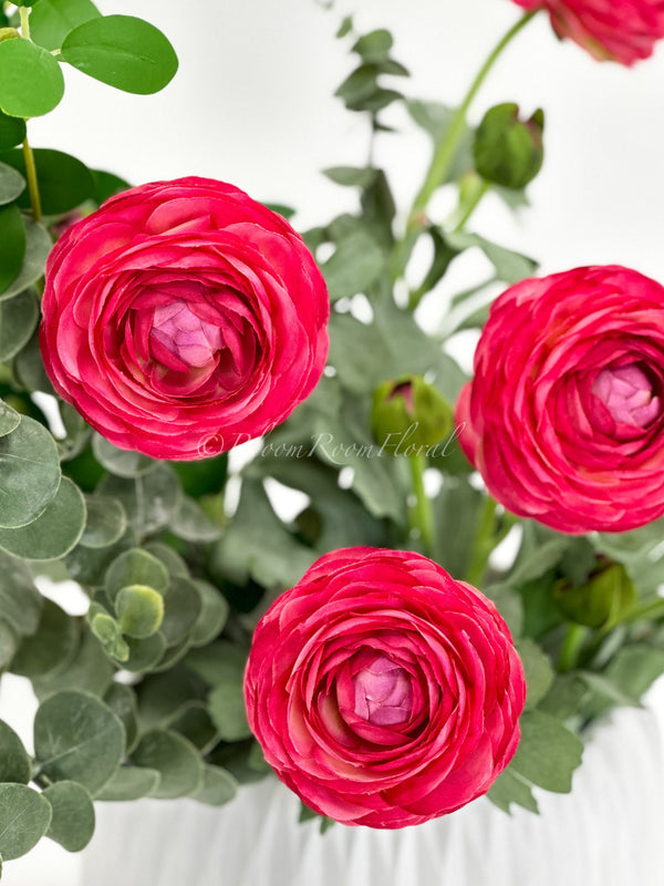 Pink Ranunculus High-Quality Artificial Flower | Wedding/Home Decoration Gifts | Decor | Floral, Silk Artificial Flower, Craft Supply, Faux