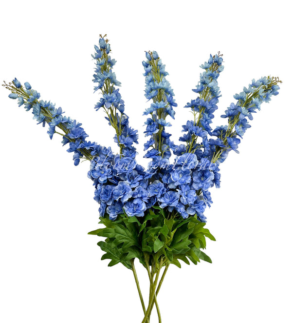 42&quot; Ombre Blue Delphinium/Wedding/Home Decoration | Gifts Decor Floral Silk Flower, Artificial Spray for Home Office, Long Realistic Stem
