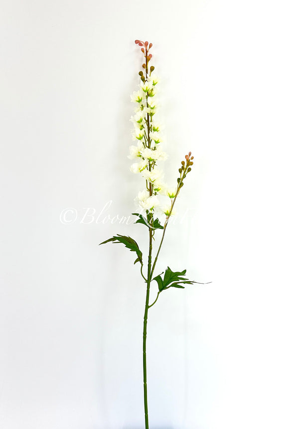 31&quot; White Delphinium/Wedding/Home Decoration | Gifts Decor Floral Silk Flower, Artificial Spray for Home Office, Long Realistic Stem