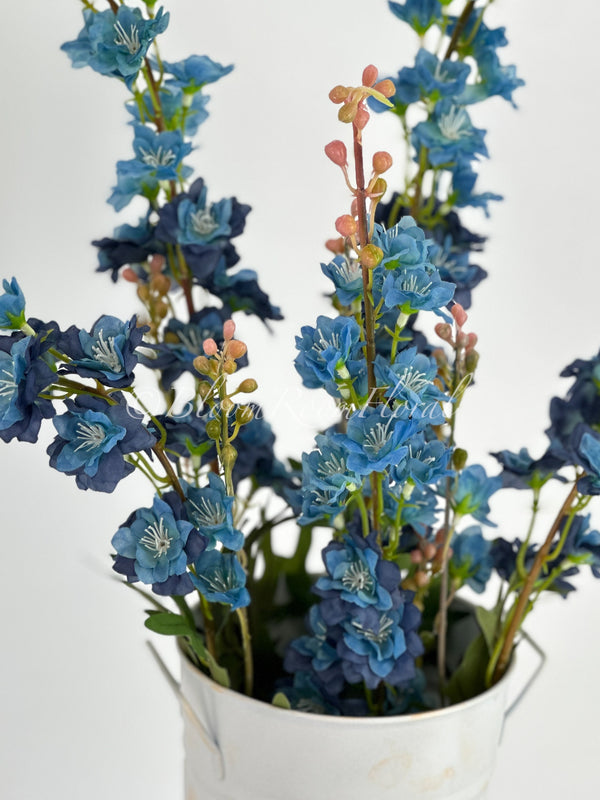 31&quot; Blue Delphinium/Wedding/Home Decoration | Gifts Decor Floral Silk Flower, Artificial Spray for Home Office, Long Realistic Stem
