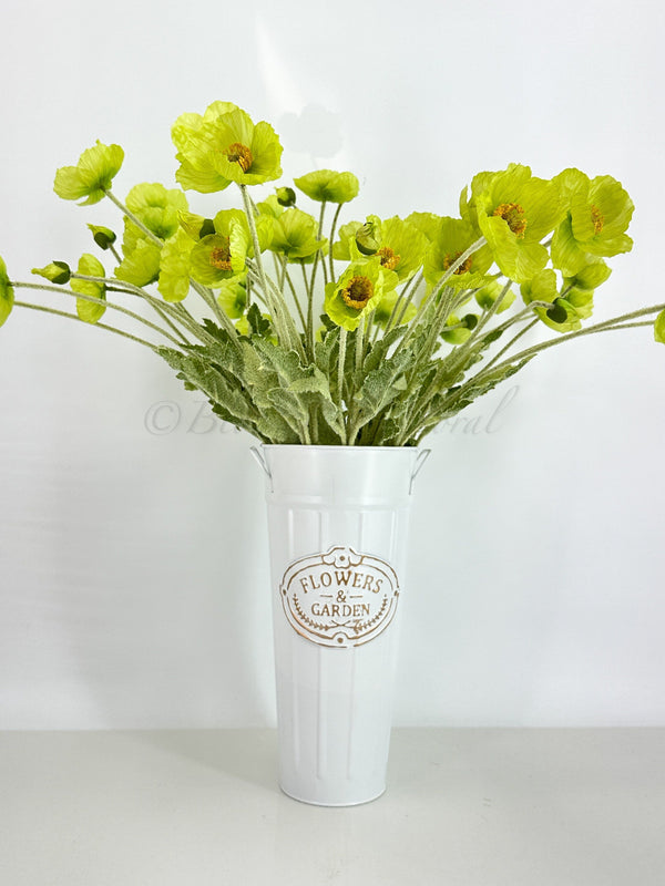 Green Poppy Stem | 23&quot; Tall Luxury Quality Artificial Flower | Wedding/Home Decoration | Gifts Decor | Floral Faux Floral, Poppy Stem