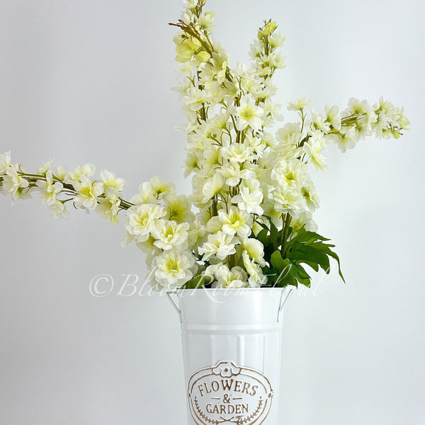 42&quot; White/Green Delphinium Wedding/Home Decoration | Gifts Decor Floral Silk Flowers, Artificial Spray Snapdragon Home Office Long Realistic