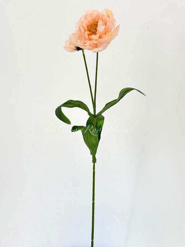 Salmon Pink Poppy Stem | 20&quot; Tall High Quality Artificial Flower | Wedding/Home Decoration | Gifts Decor | Floral Faux Floral, DYI Poppy