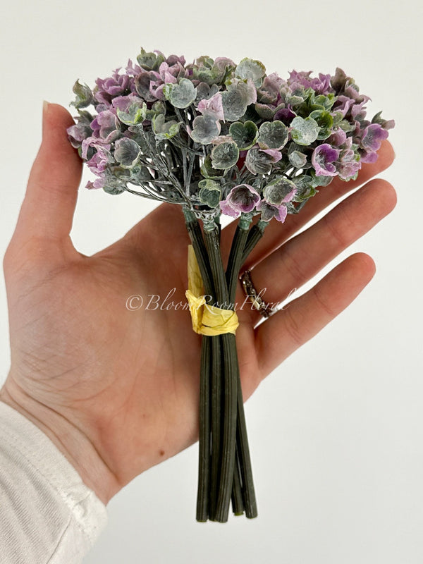 7&quot; Purple Baby&#39;s Breath Bouquet, Artificial Flower, Wedding Bouquet, Home Decoration, Gifts, Decor Floral Faux Flowers Centerpiece Birthday