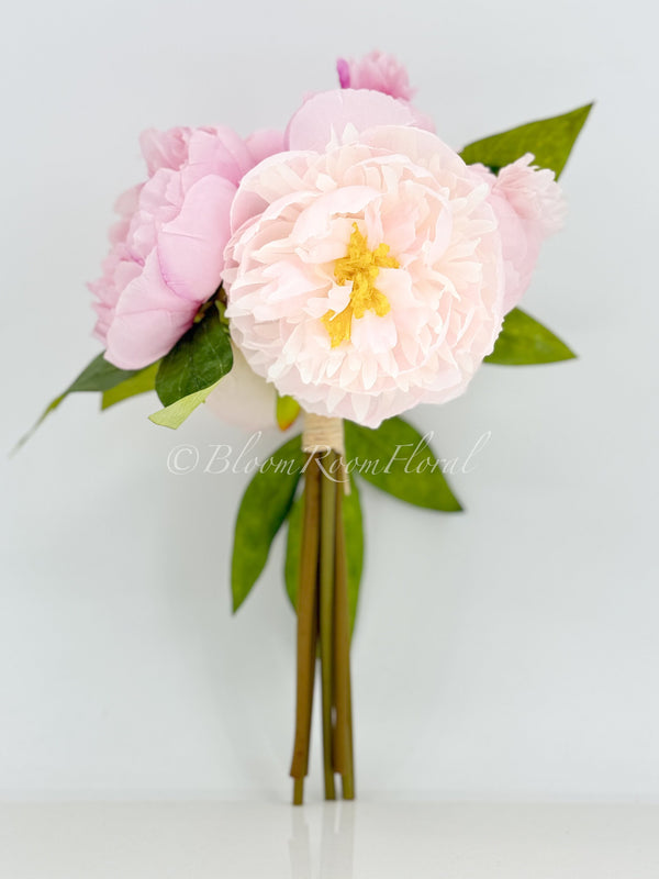 Darker Pink/Light Pink 7-Head Peonies Bouquet, Artificial Flower, Wedding Bouquet, Home Decor, Gifts, Decor Floral Faux Arrangement P-046