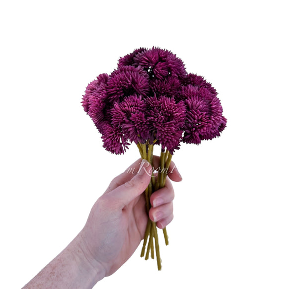 Faux Succulent, Real Touch, ONE Artificial Sedum Succulent Pick in  Succulent, Faux Artificial Flowers, Wedding/Home/Decor Gift Purple S-001