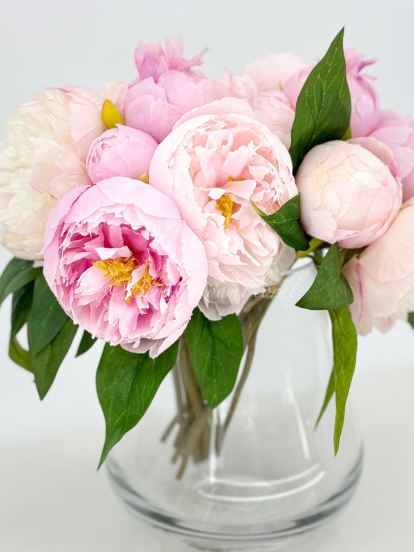 Darker Pink/Light Pink 7-Head Peonies Bouquet, Artificial Flower, Wedding Bouquet, Home Decor, Gifts, Decor Floral Faux Arrangement P-046