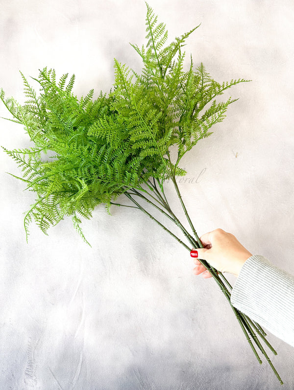 Light Green Fern Stem, Artificial Flower Realistic Quality Faux Floral Craft Kitchen Wedding Home Decoration Gifts Decor Floral G-008