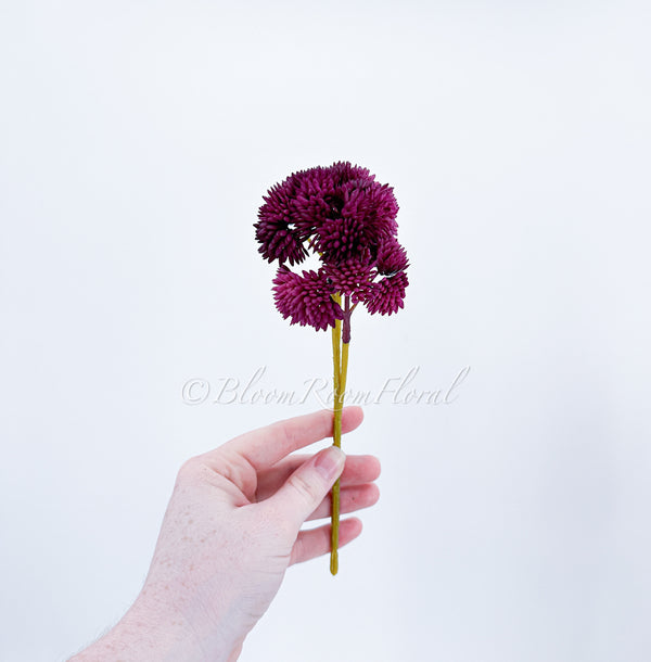 Faux Succulent, Real Touch, ONE Artificial Sedum Succulent Pick in  Succulent, Faux Artificial Flowers, Wedding/Home/Decor Gift Purple S-001