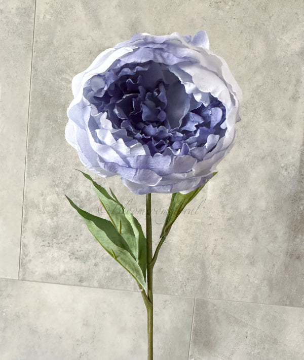 26" Blue Peony Stem Faux Artificial Centerpiece Wedding/Home Decor | Gift | Decor Floral Silk Flowers French Decor Realistic P-063