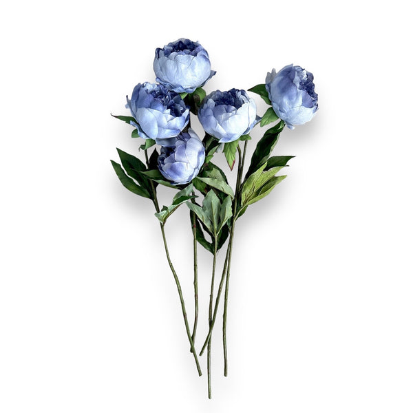 26" Blue Peony Stem Faux Artificial Centerpiece Wedding/Home Decor | Gift | Decor Floral Silk Flowers French Decor Realistic P-063